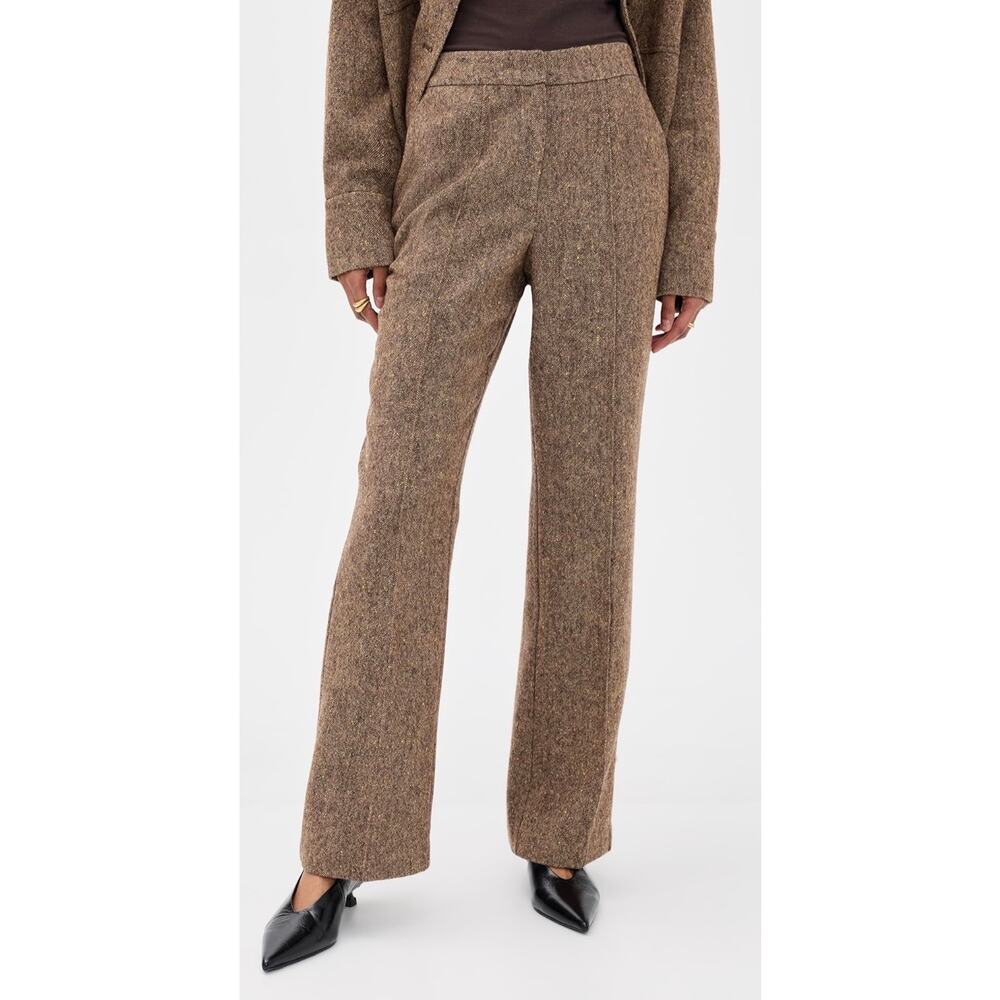 ALIGNE  Lena Wool Mix Trouser Pant Lined Brown Office Career Women's Sz 8